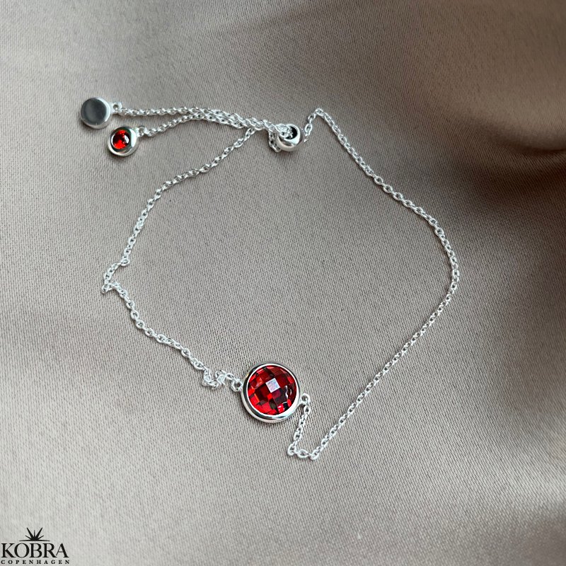 "Elegance" birthstone bracelet in silver // find your personal stone