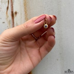 "Poise" Birthstone charm i guld / find din mnedssten