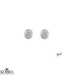 Birthstone silver earrings - find your month
