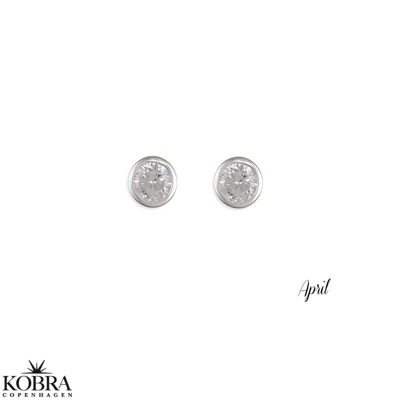 Birthstone silver earrings - find your month