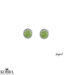 Birthstone silver earrings - find your month