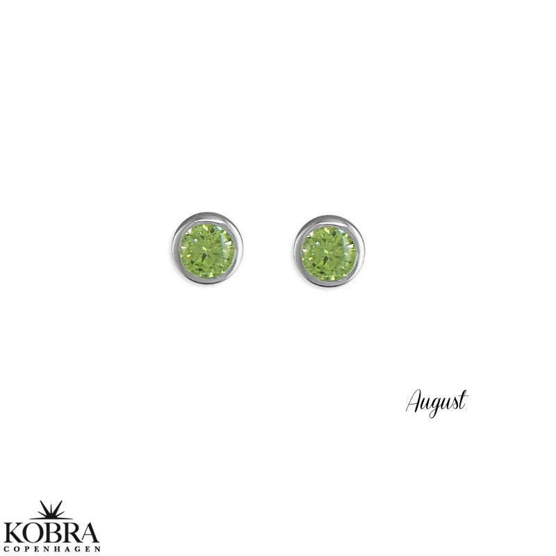 Birthstone silver earrings - find your month