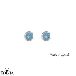 Birthstone silver earrings - find your month