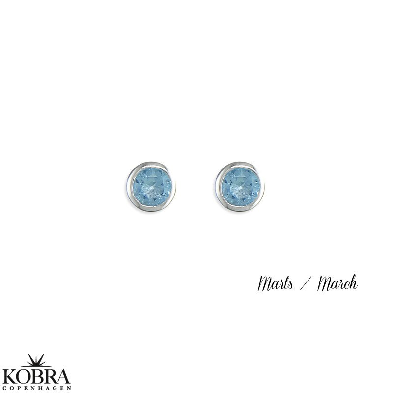 Birthstone silver earrings - find your month