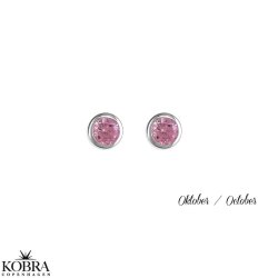Birthstone silver earrings - find your month