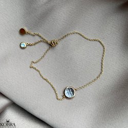 "Elegance" birthstone gold bracelet // find your personal stone