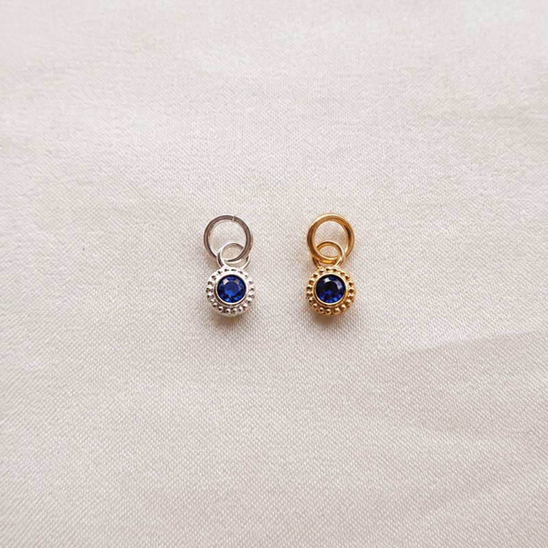 "Poise" Birthstone i s�lv eller forgyldt