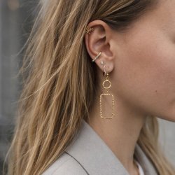 "Posy" 18k forgyldte �reringe i organisk design