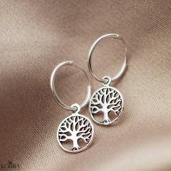 "Blaze" silverearrings with the tree of life