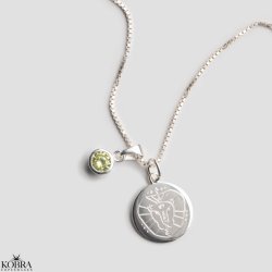 "Blazing Star" stjernetegns halskde i sterling slv