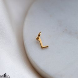 "Soho" 18 karat forgyldt hndlavet bogstav charm