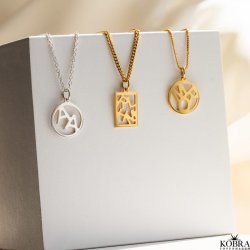 Square "Close to you" guld halskęde