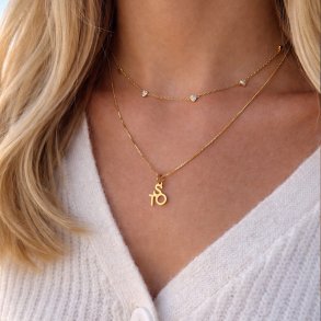 �Always Close� Initial Necklace in 18k Gold Plating