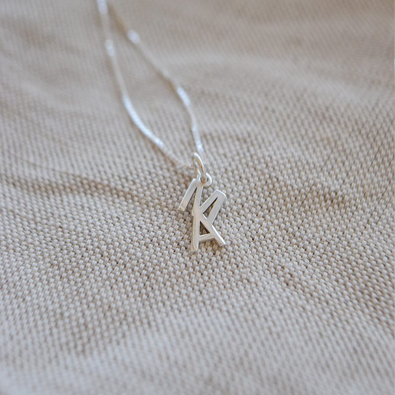 �Always Close� Personalised Letter Necklace in Sterling Silver