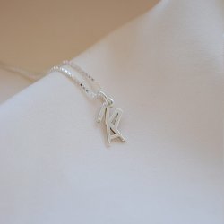 �Always Close� Personalised Letter Necklace in Sterling Silver