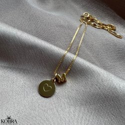 Mini ID tag / amulet i guld inklusiv din personlige gravering