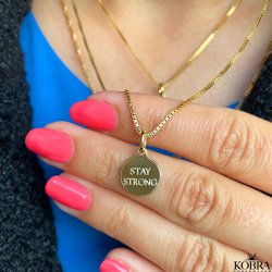 Mini ID tag / amulet i guld inklusiv din personlige gravering