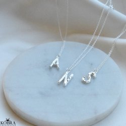 "Atlas" halskde med dit bogstav i slv