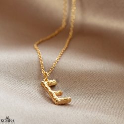 "Atlas" necklace with your letter in 18 carat gold-plated