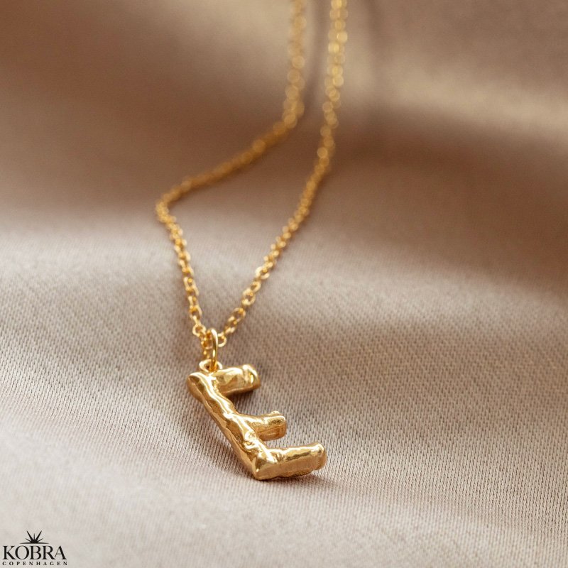 "Atlas" necklace with your letter in 18 carat gold-plated