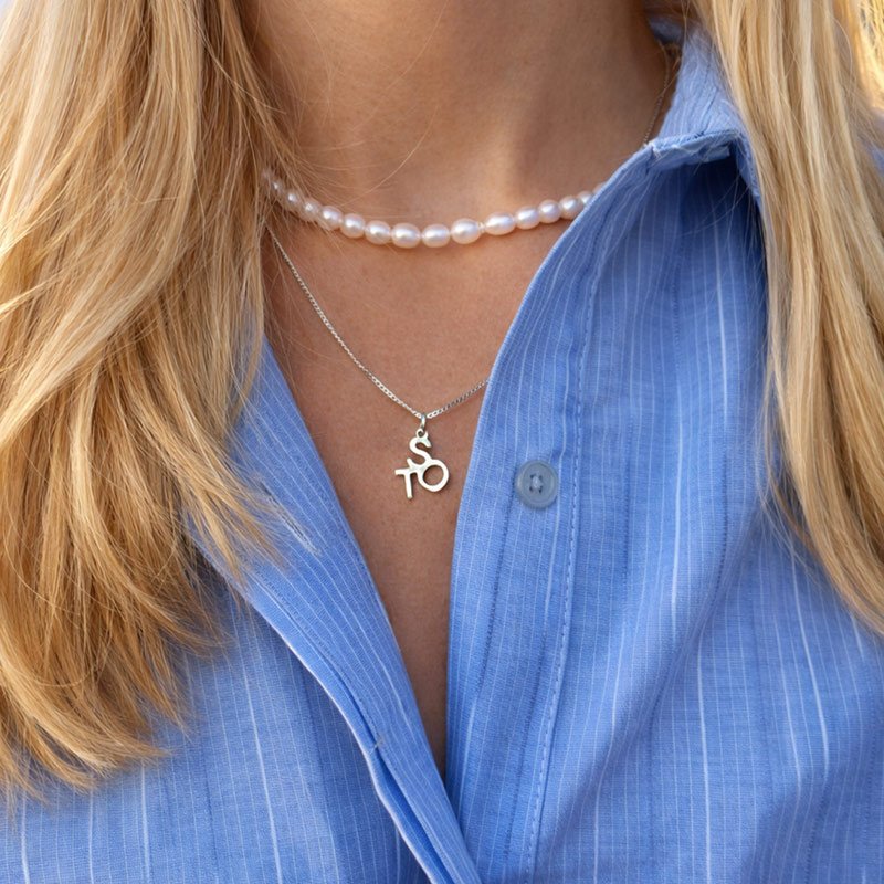 �Always Close� Personalised Letter Necklace in Sterling Silver