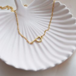 "Signature Letter" 18k forgyldt h�ndlavet halsk�de