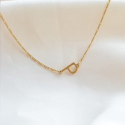 "Signature Letter" 18k forgyldt h�ndlavet halsk�de