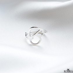 "The Letter" hndlavet bogstav ring i sterling slv