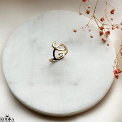 "The Letter" 18K Gold Plated Handmade Letter Ring