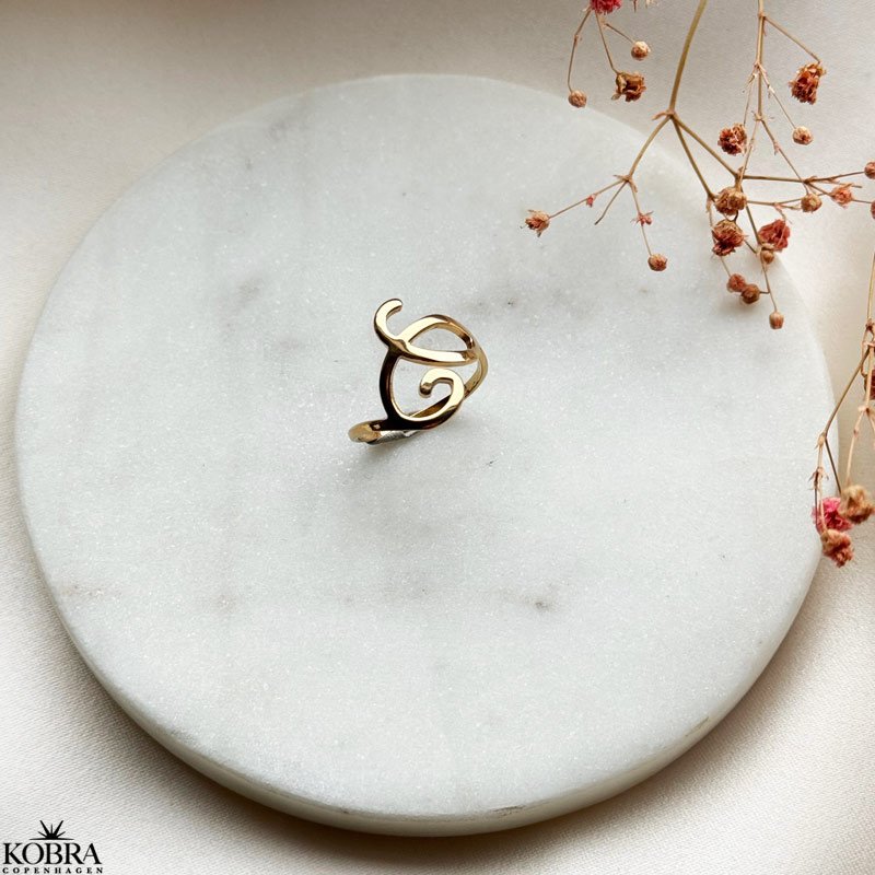 "The Letter" 18K Gold Plated Handmade Letter Ring