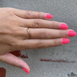 "Sway" enkel bølget guld ring