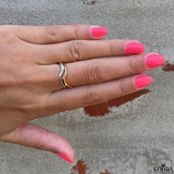 "Sway" enkel blget ring i slv