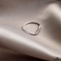 "Sway" enkel blget ring i slv