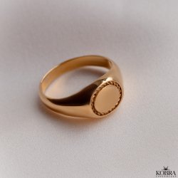 "Boston" 18 karat forgyldt ring med indgravering