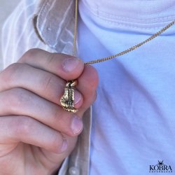 "Boxing" guldhalskde med boksehandske