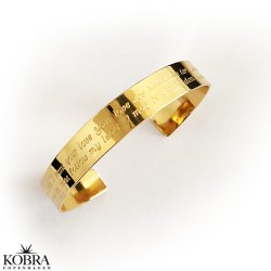 "Spencer" 14 carat gold plated bracelet including personalized engraving