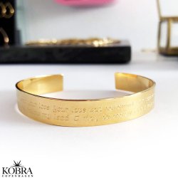 "Spencer" 14 carat gold plated bracelet including personalized engraving