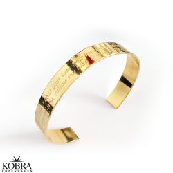 "Spencer" 14 carat gold plated bracelet including personalized engraving