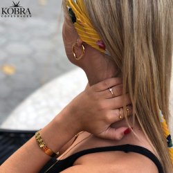 "Rosemary" oval earrings in 18 carat gold plated