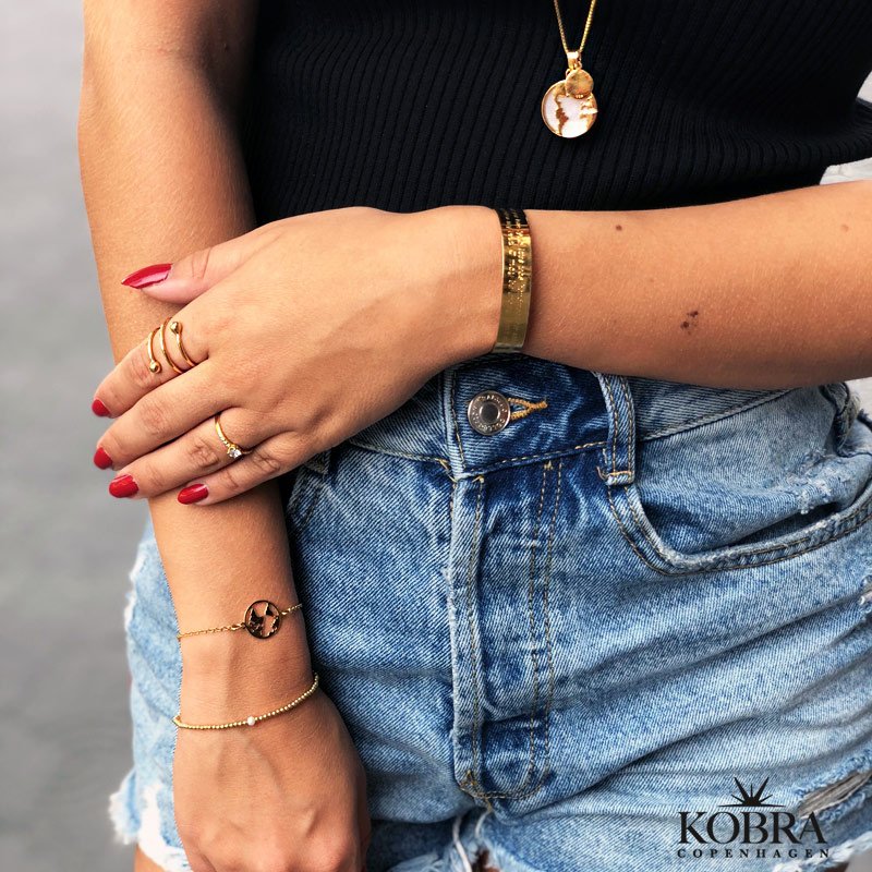 "Spencer" 14 carat gold plated bracelet including personalized engraving