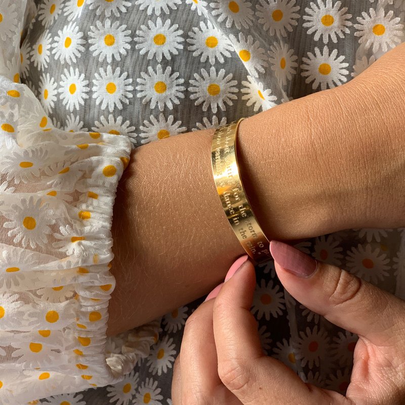 "Spencer" 14 carat gold plated bracelet including personalized engraving