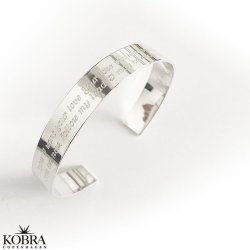 "Spencer" bredt armbånd i sterling sølv inklusiv gravering