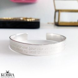 "Spencer" bredt armbånd i sterling sølv inklusiv gravering