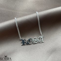 "Bronx" navnehalskde i slv inklusiv 2 mm. panzerkde