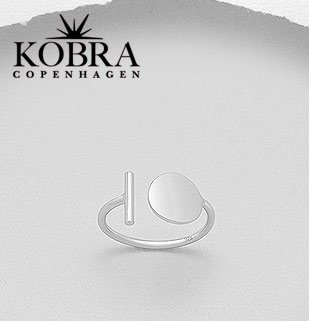 "Brooklyn" enkel slvring med geometriske former