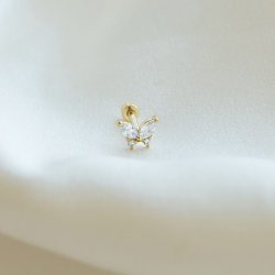 "Elsie" Piercing � Butterfly Flat Back