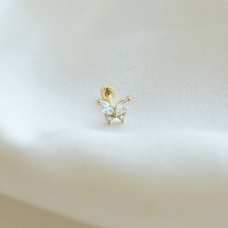 "Elsie" Piercing � Butterfly Flat Back
