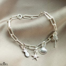 "California" sølv armbånd med dine charms