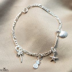 "California" sølv armbånd med dine charms