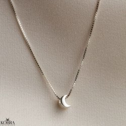 "Callista" enkel slv halskde med mne vedhng